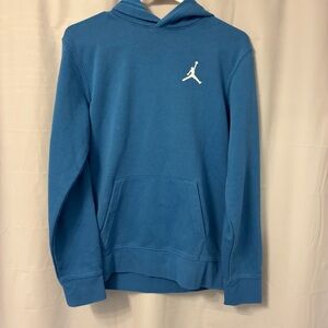 Jordan Blue Hoodie with White Jumpman Logo